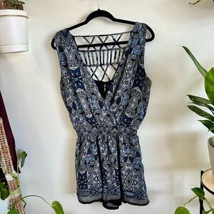 Womens romper with back detail